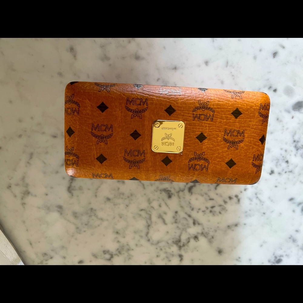New MCM leather sunglasses case